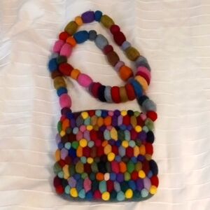 Last Chance Rising Tide Pom Prom Woolen Felt Crossbody